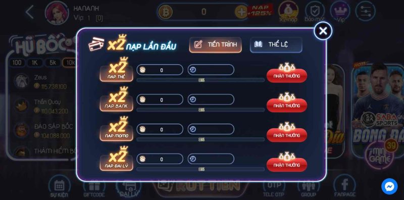 Khuyến mãi của cổng game