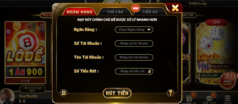 Hướng dẫn chi tiết cách rút tiền Fa88