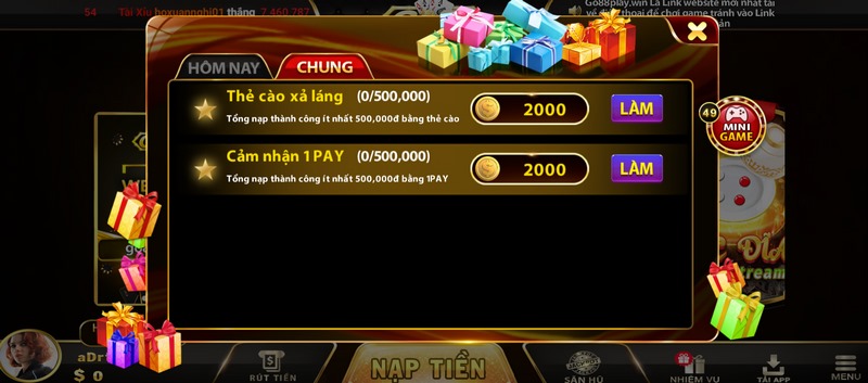 Tưng bừng khuyến mãi từ cổng game