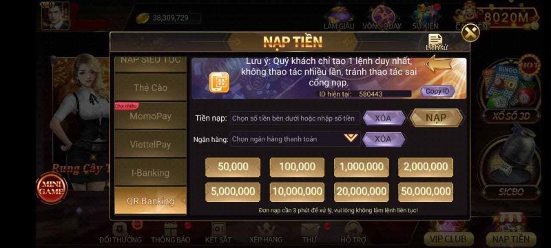 Nạp tiền cổng game an toàn