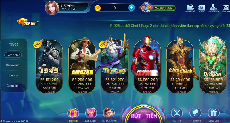 Nổ Hũ cực chill tại cổng game giúp bạn có nhiều phần thưởng