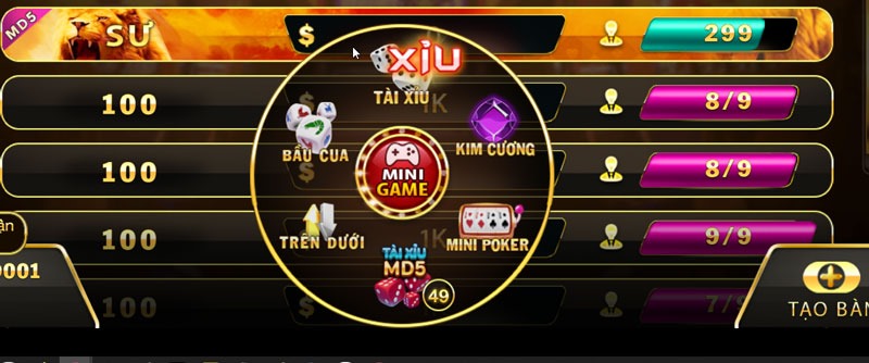 Trải nghiệm mini game thú vị và kịch tính