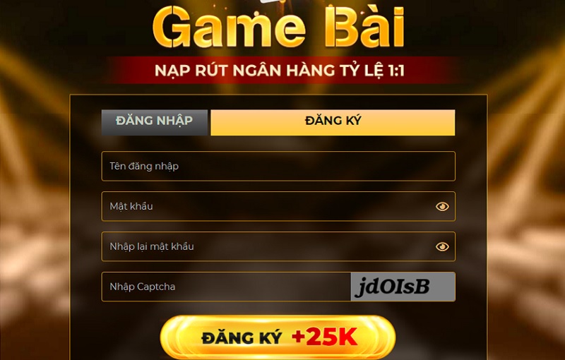 Đăng ký tài khoản game bài đổi thưởng cực dễ dàng 