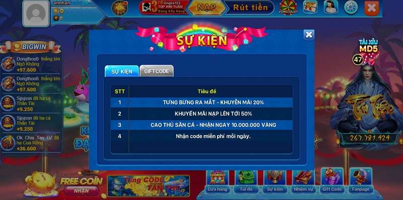 Chuỗi sự kiện lớn của cổng game