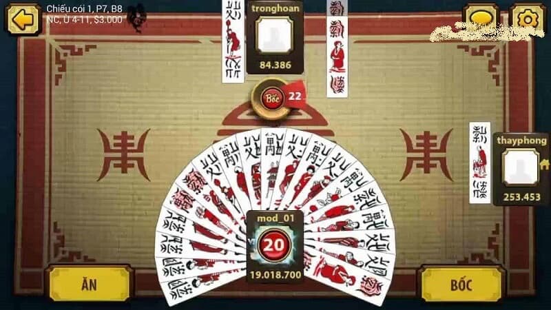 Game bài chắn sử dụng bộ bài của tổ tôm để chơi 