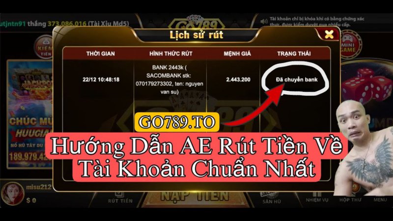 Rút tiền tại go789 club