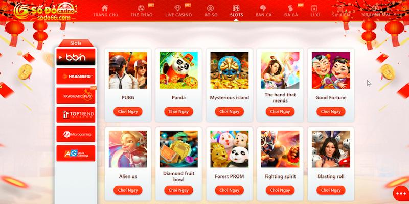 game slot thu hút đông người chơi