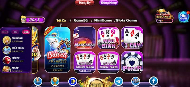 Kho game đa dạng tại cổng game Doden club