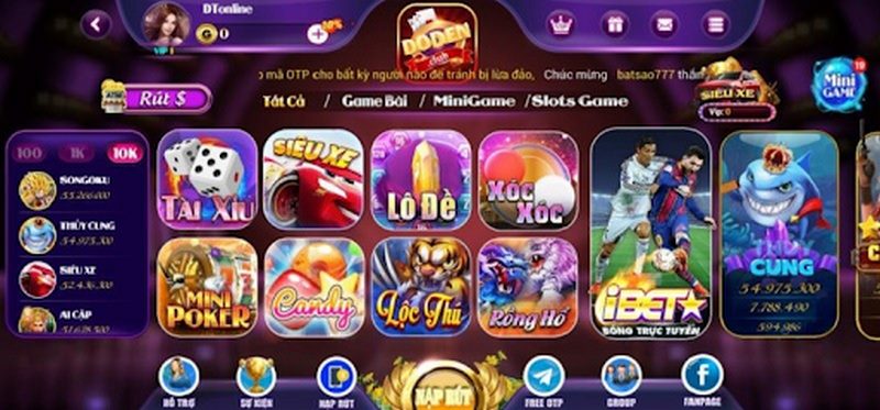 Một số ưu điểm nổi bật tại cổng game Doden club