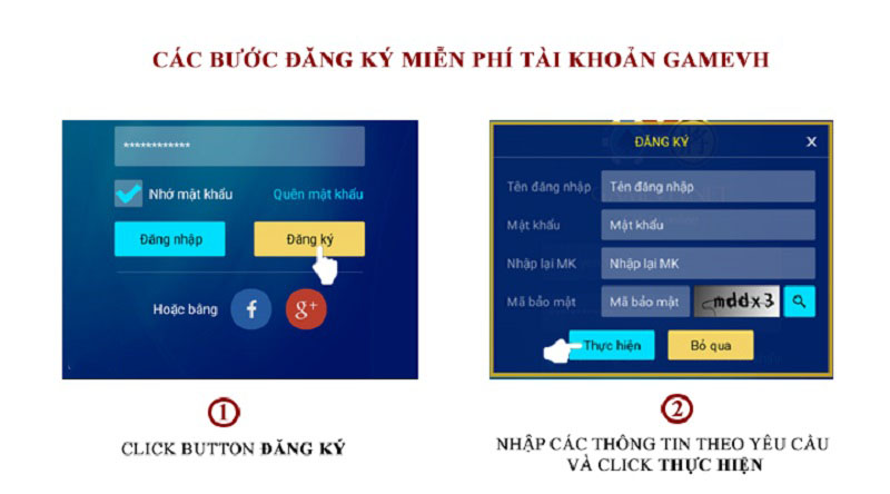 Cách đăng ký tài khoản Gamevh đơn giản, nhanh chóng