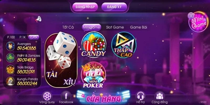 Sảnh Mini game đa dạng tại sân chơi