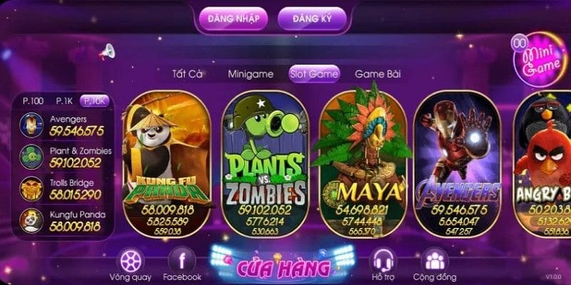 Sảnh slot game - nổ hũ cực xanh chín