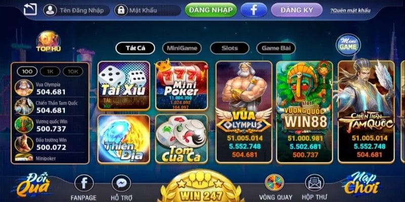 Các trò chơi hấp dẫn tại Win247 Club