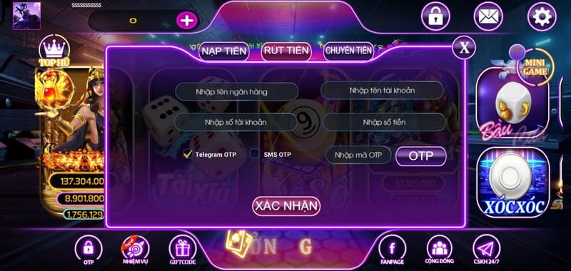 Rút tiền ra khỏi cổng game cực đơn giản, dễ thực hiện