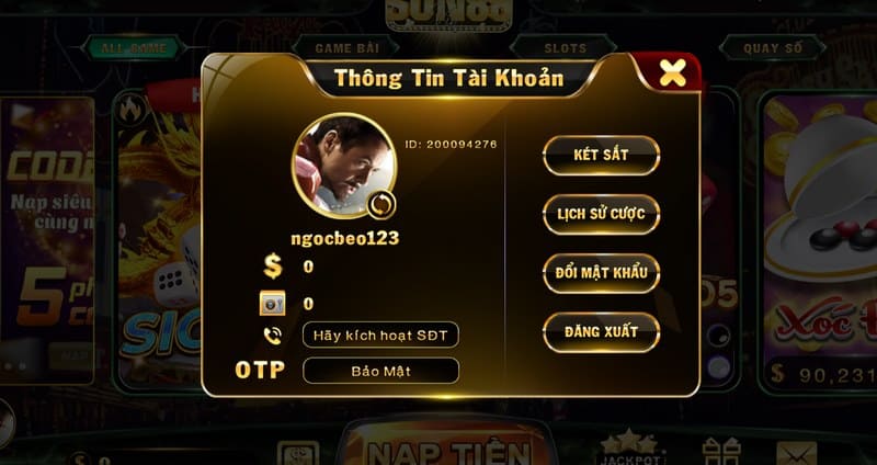 Hướng dẫn cụ thể cách kích hoạt bảo mật số điện thoại ở cổng game