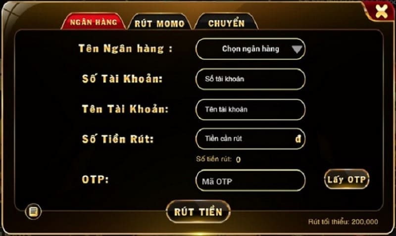 Quy trình nạp tiền diễn ra nhanh chóng, tiện lợi